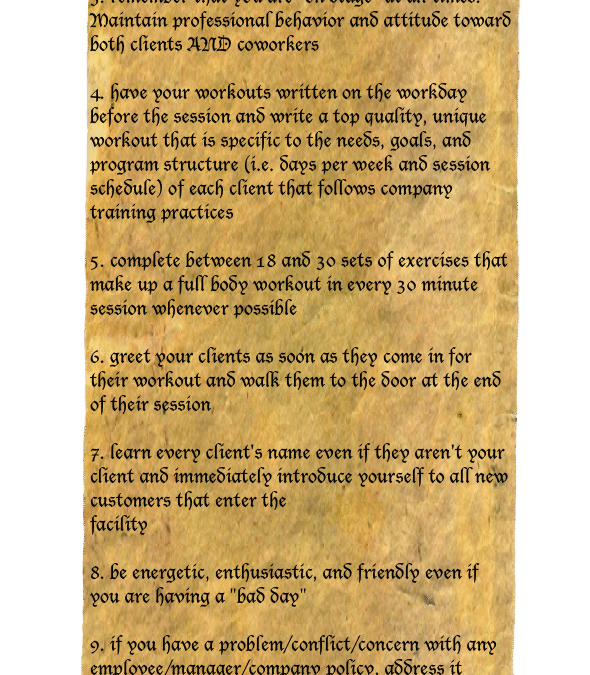 What’s Your 10 Commandments?