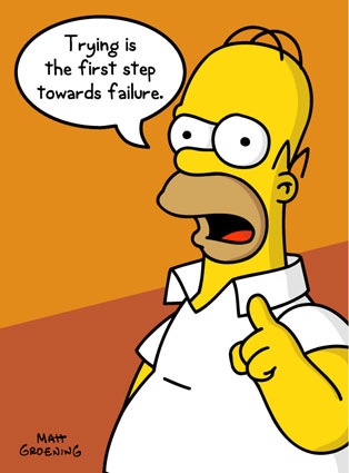 Homer Simpson on super-trainer.com fitness marketing