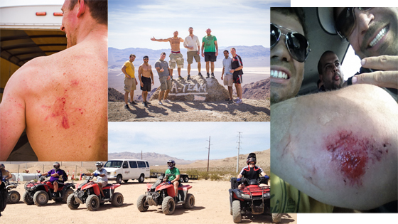 7 Figure Crew Ride ATV's in the Desert